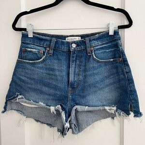 Abercrombie High Rise Cut Off Shorts - curve love